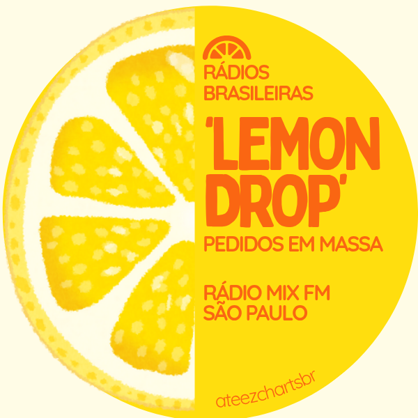 📻 LEMON DROP NAS RÁDIOS BRASILEIRAS 

Peçam #LemonDrop na Rádio Mix FM no site abaixo ⬇️
radiomixfm.com.br/contato/

Comente aqui com um print do seu pedido!

#ATEEZ #에이티즈 <a href="/ATEEZofficial/">ATEEZ(에이티즈)</a>