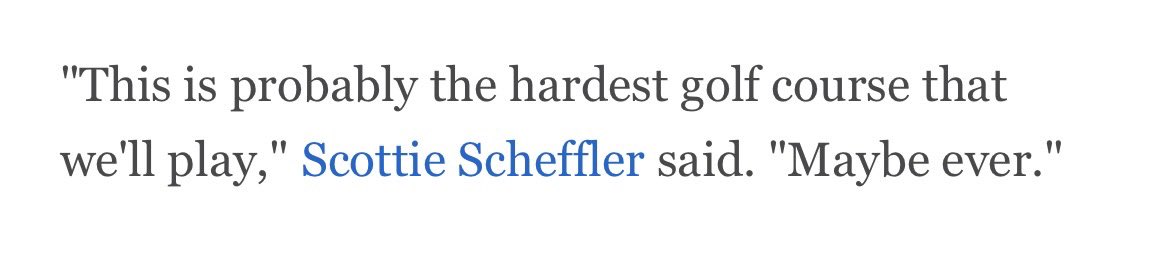 Next year at Shinnecock is not going to be a bargain either.