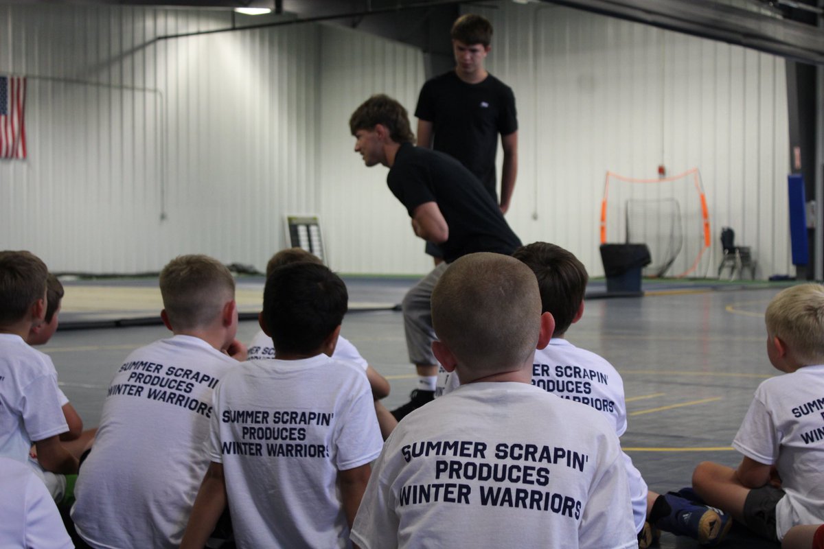 Day 1 of Summer Scrapin’ Wrestling Camp is in the books! 
Our 110+ campers had a great day learning from D1 All-American, Jore Volk. 

Back tomorrow for another great day of getting better!