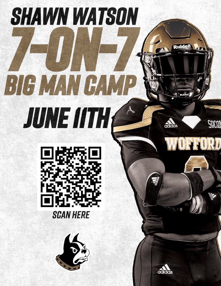 Looking forward to The Big Man Camp tomorrow <a href="/Wofford_FB/">Wofford Football</a> with <a href="/FootballEasley/">Easley Football</a> !