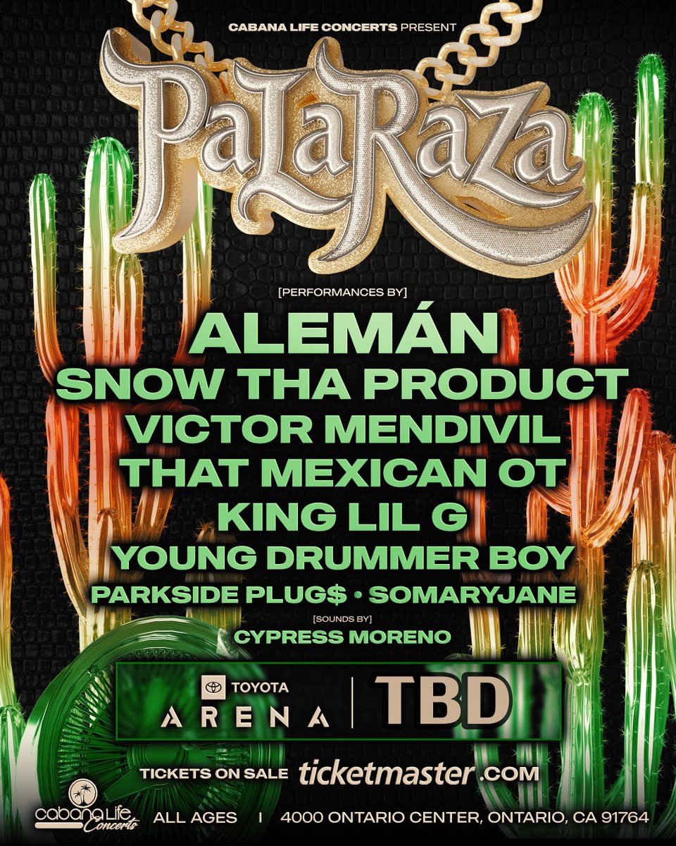 🚨NEW DATE COMING SOON🚨
PA LA RAZA —originally set for June 13, 2025 has been postponed.

We’re working to lock in a new date and will share it with you as soon as it’s confirmed. 🎟️ Already got tickets? You’re all set—all tickets will be valid for the rescheduled show.