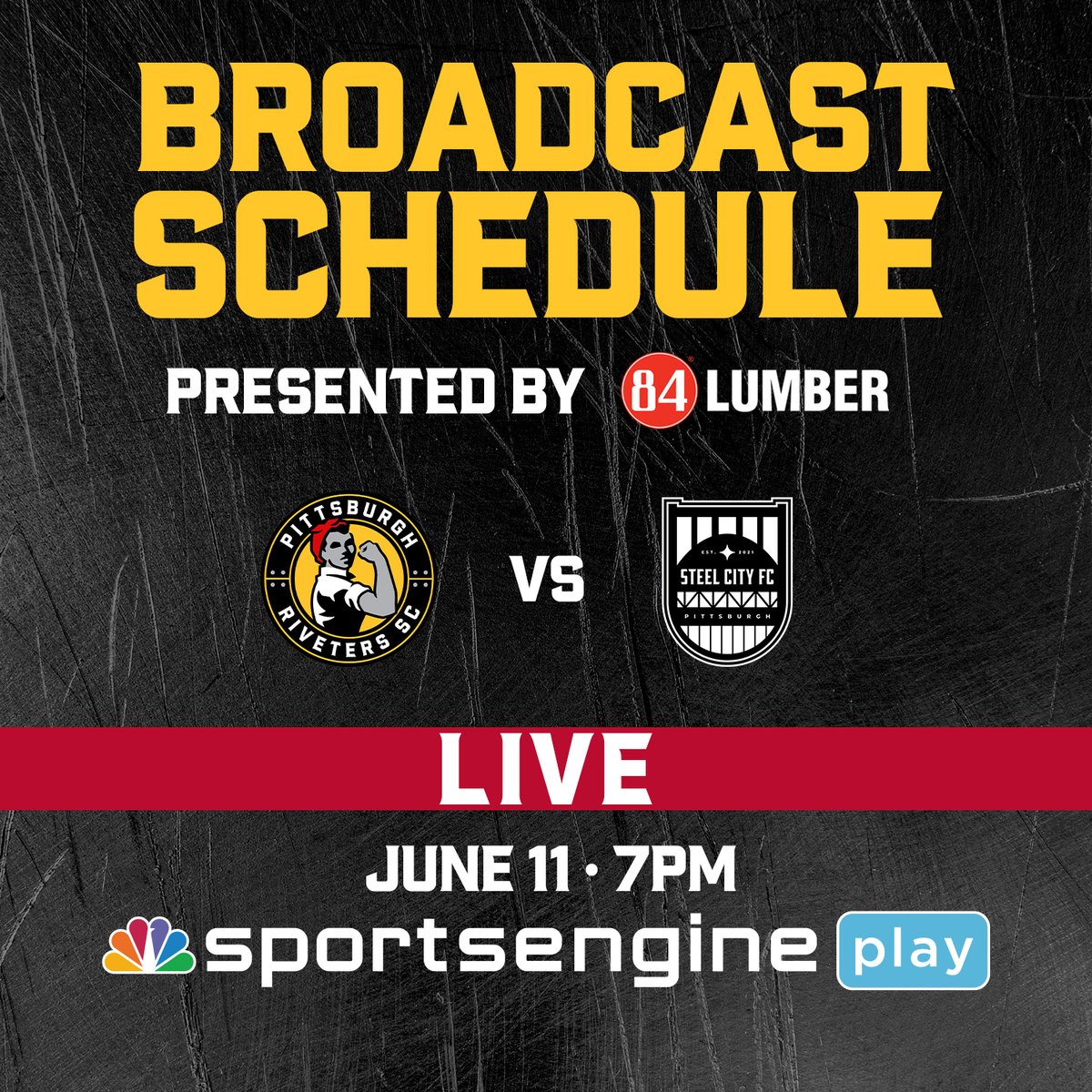 Here's your Wednesday night watch! 📺 

#STCvPIT #RivetersRise <a href="/84LumberNews/">84 Lumber Company</a>