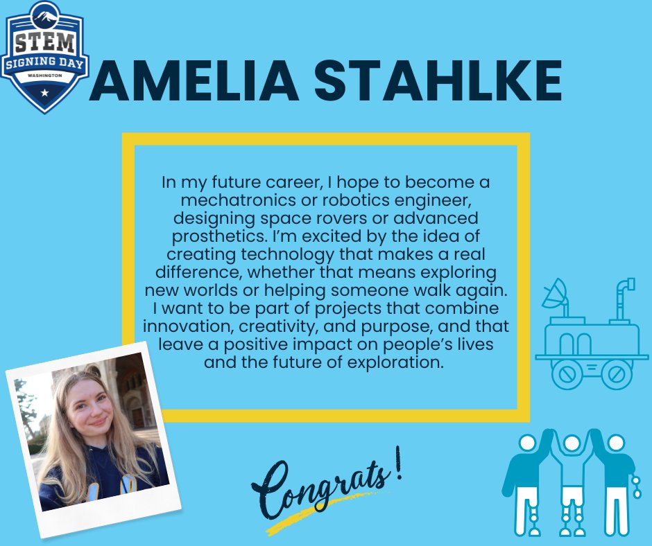 Ready WA (@readywa) on Twitter photo 🤖 Future innovator alert! Amelia is pursuing mechanical engineering at UCLA! We’re thrilled to celebrate her journey as part of the 2025 Washington State #STEMSigningDay! 🎉🧠
<a href="/BoeingWA/">Boeing in Washington</a> <a href="/lssd/">Lake Stevens SD</a> @ucla 🤖 Future innovator alert! Amelia is pursuing mechanical engineering at UCLA! We’re thrilled to celebrate her journey as part of the 2025 Washington State #STEMSigningDay! 🎉🧠
<a href="/BoeingWA/">Boeing in Washington</a> <a href="/lssd/">Lake Stevens SD</a> @ucla