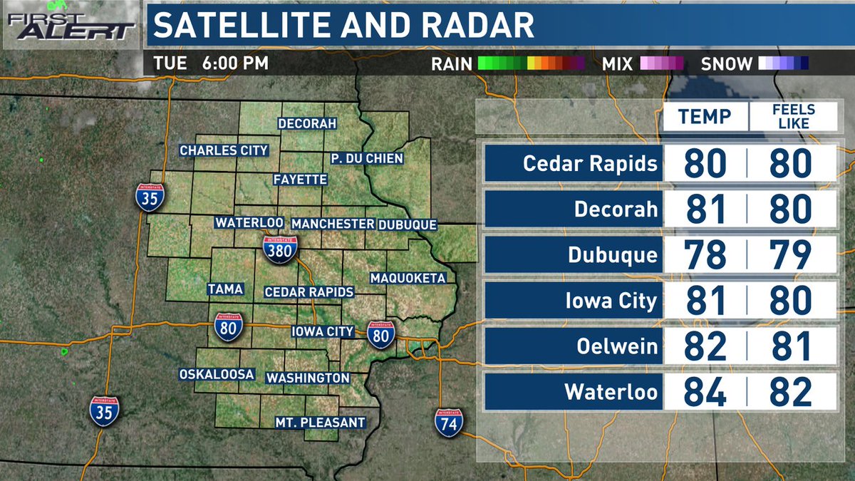 Your current conditions and radar this hour.