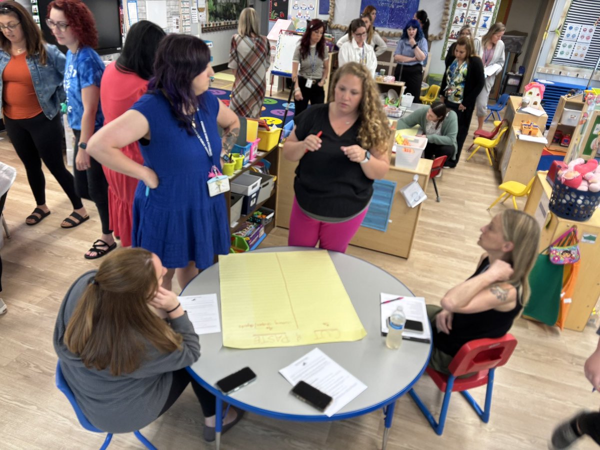 Time to collaborate is priceless! We worked together this afternoon to brainstorm practices we can implement in our preschool classrooms that will help the transition to kindergarten for our littles 🦈
