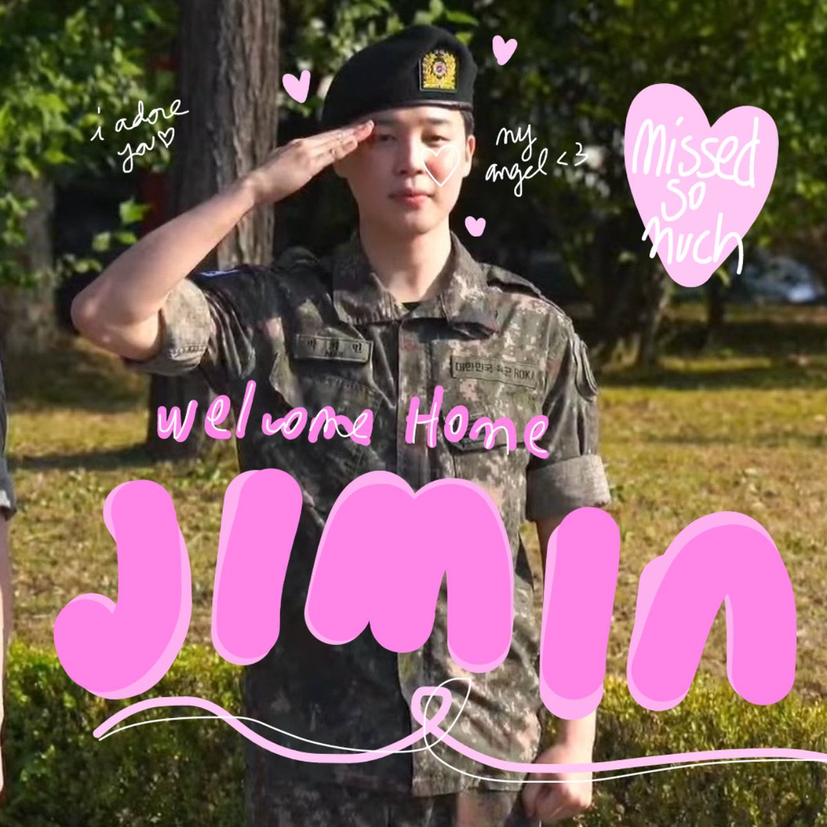 jiminwkitty's tweet photo. WELCOME HOME JIMIN 🥹🩷💌 https://t.co/UIFK5nY71A