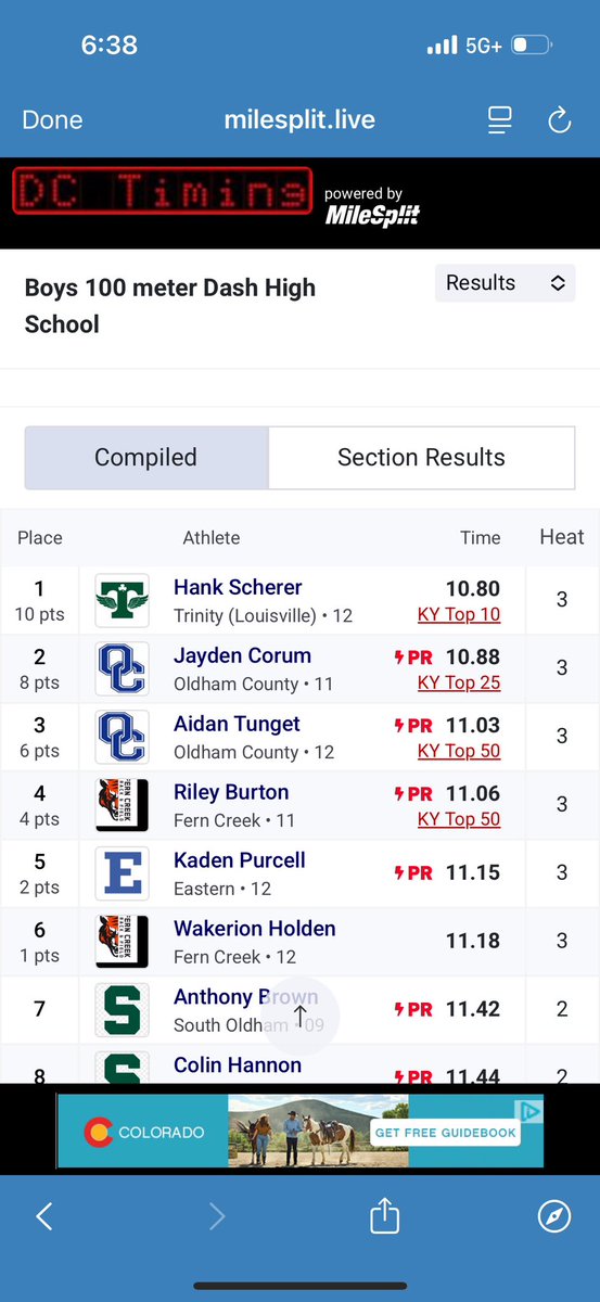 A pr this season that I’m pretty happy with… Got more work coming this offseason to better my speed and flat get my body right.🙏🏾
<a href="/Prime_tyme_prep/">Prime tyme prep football</a> <a href="/TeamCTSP/">Team CTSP</a> <a href="/OldhamcoSports/">OldhamCountySports</a> <a href="/OldhamFootball/">Oldham County Football</a> <a href="/CoachWatson9/">RASHAD WATSON</a> <a href="/CoachCBarclay/">Chris Barclay</a> 
#track #football #recruitment #RunningBack