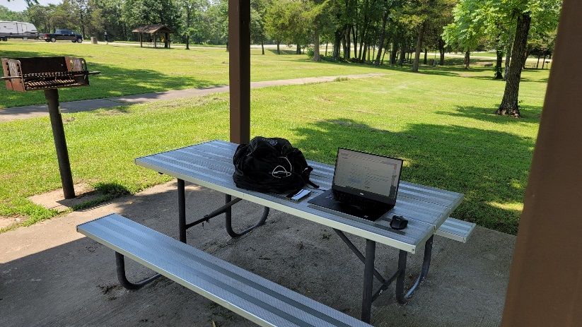 the view from the "office" got a wee bit literal today...