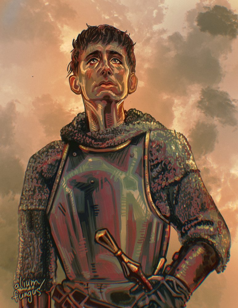 every so often I repaint an old picture to gauge my progress. 
Left (June 2022) Right (June 2025)
a portrait of Timothee Chalamet from his movie THE KING. 👑⚔️