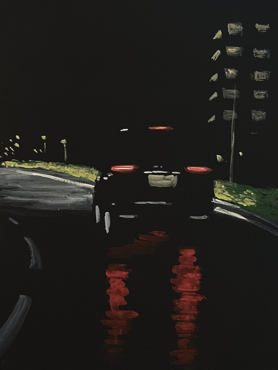 Acrylic on Paper
“Red Reflections”
F0  18cm ×13.5cm  (7"×5.3")