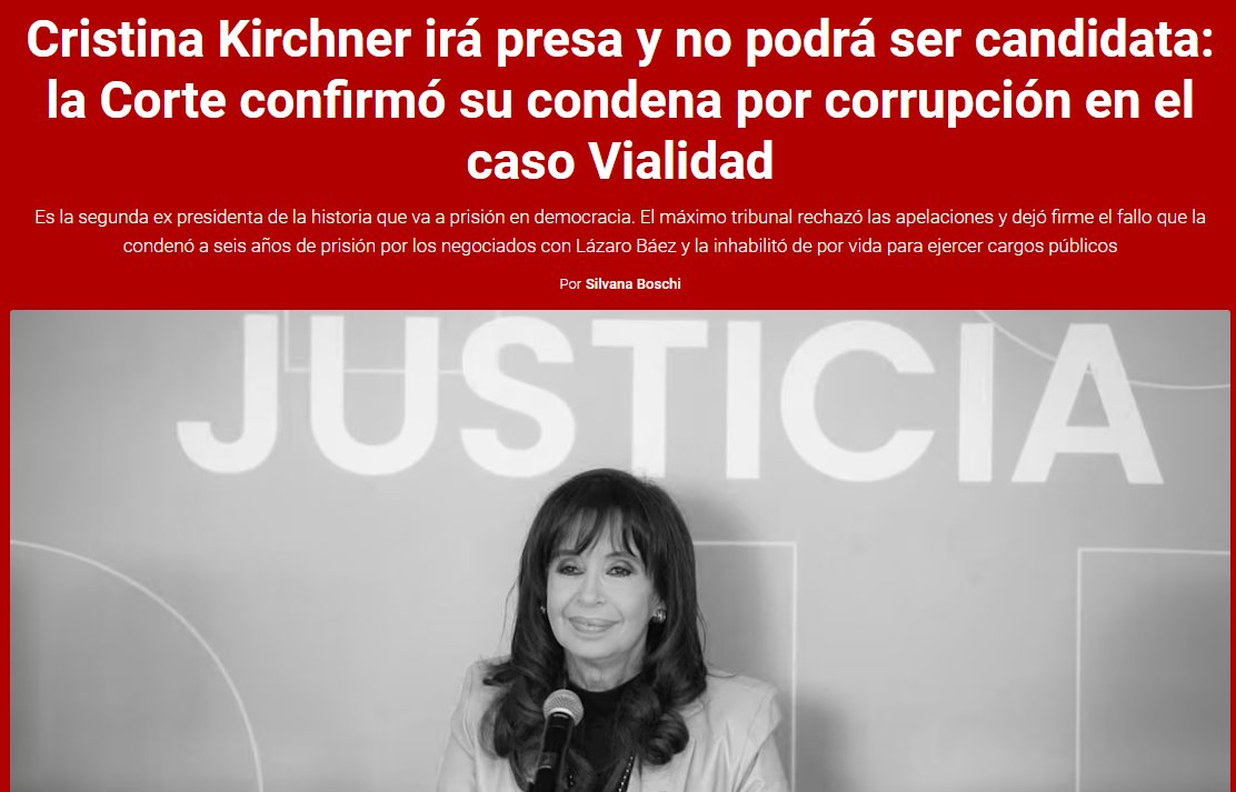 👇🏻 Igualdad frente a la Ley. Cuando existen poderes independientes si se puede. Felicitaciones a Todos los Argentinos de Bien.
