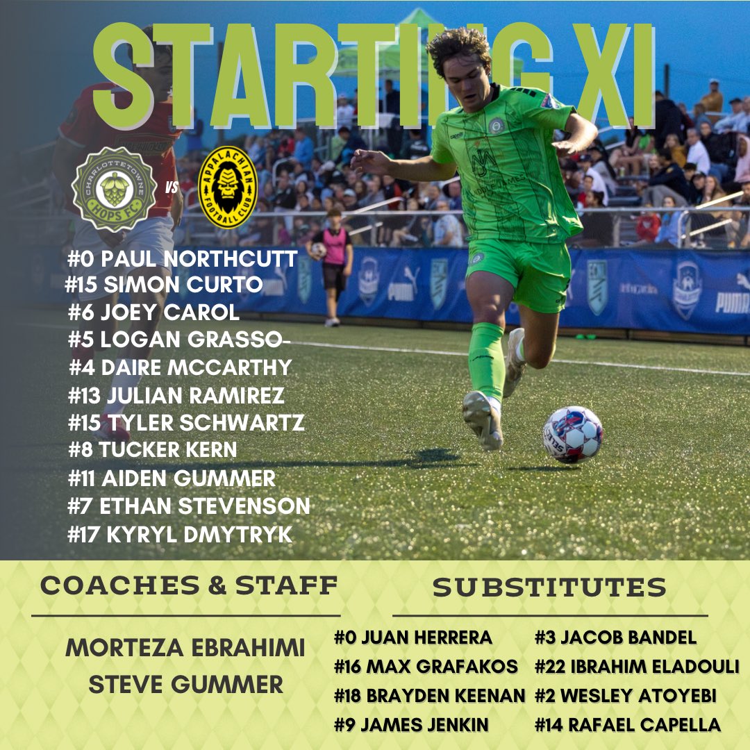Hops starting XI for friendly vs App FC tonight.  #upthehops