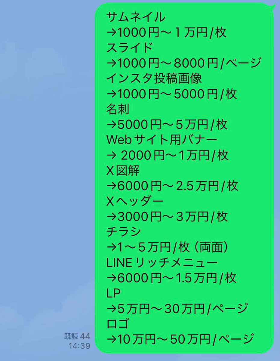 生徒さんから、「デザイン案件ごとの単価」
について質問が来たので、まとめました。