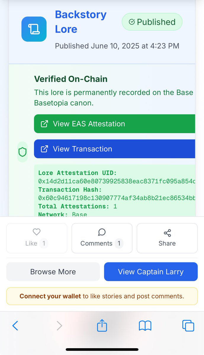 lateniteonchain's tweet photo. Just finished creating some onchain lore for one of my Topis. Pretty dope it’s verified onchain permanently
What mysterious treasures await Captain Larry on his maiden voyage?
Uncover the secrets hidden in the digital seas of #Basetopia.
#Topipedia #TopiTribe @BasedTopi
https://t.co/6Ar2lxnb5u