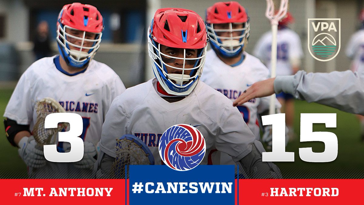 #CanesWin!!!  Boys lacrosse posted a convincing 15-3 semifinal victory over #7 Mt. Anthony this evening at Alumni. The win propels the Canes into the D-II title game for the 4th consecutive year. They will face #1 Harwood on Saturday @ Norwich @ 7:00