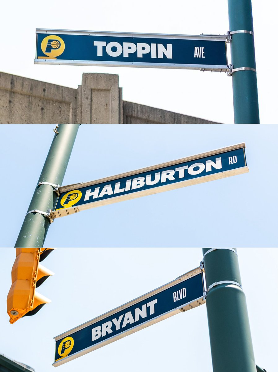 The Pacers renamed the streets outside of their arena for the Finals 🔥

(via <a href="/Pacers/">Indiana Pacers</a>)
