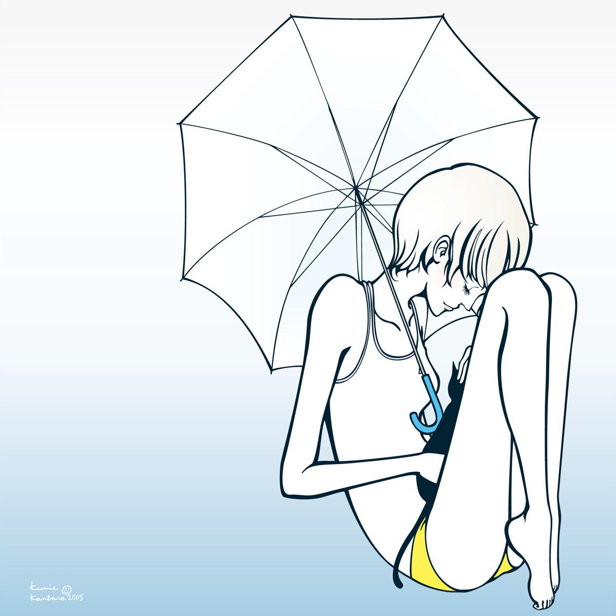 カンバラクニエ 女性 イラスト ECHO Kunie Kanbara　アート カンバラクニエ (@KunieKanbara) / Posts / X