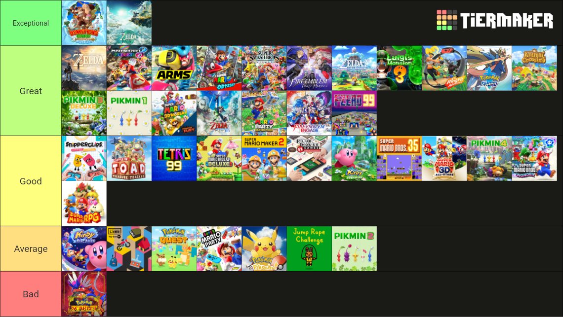 badgraphix's tweet image. Nintendo Switch First-Party Games
