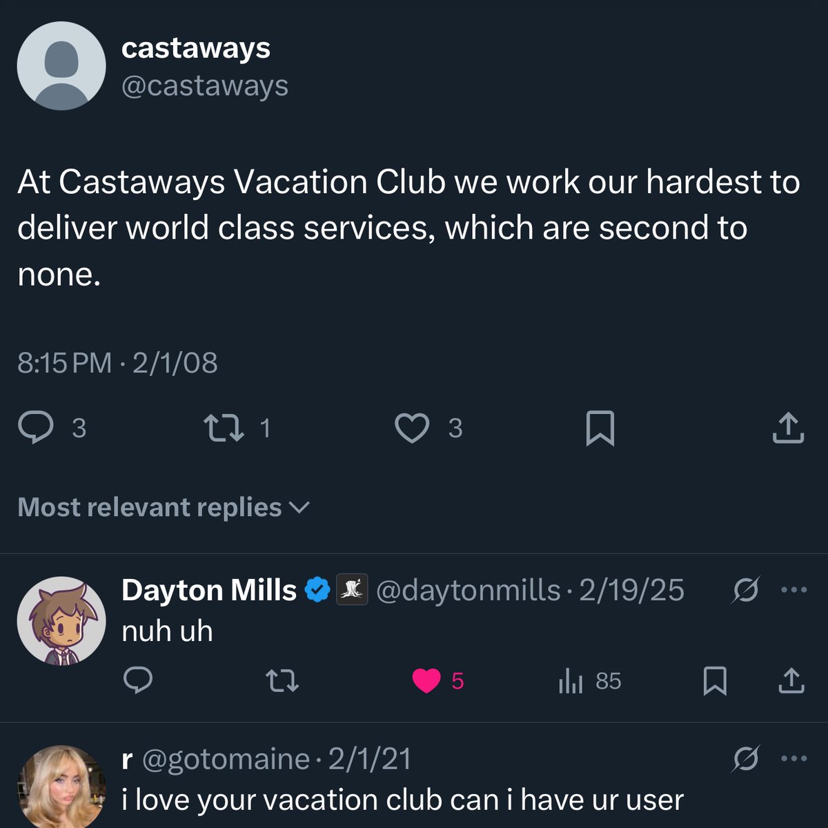 the <a href="/castaways/">Castaways</a> handle has been secured 😎