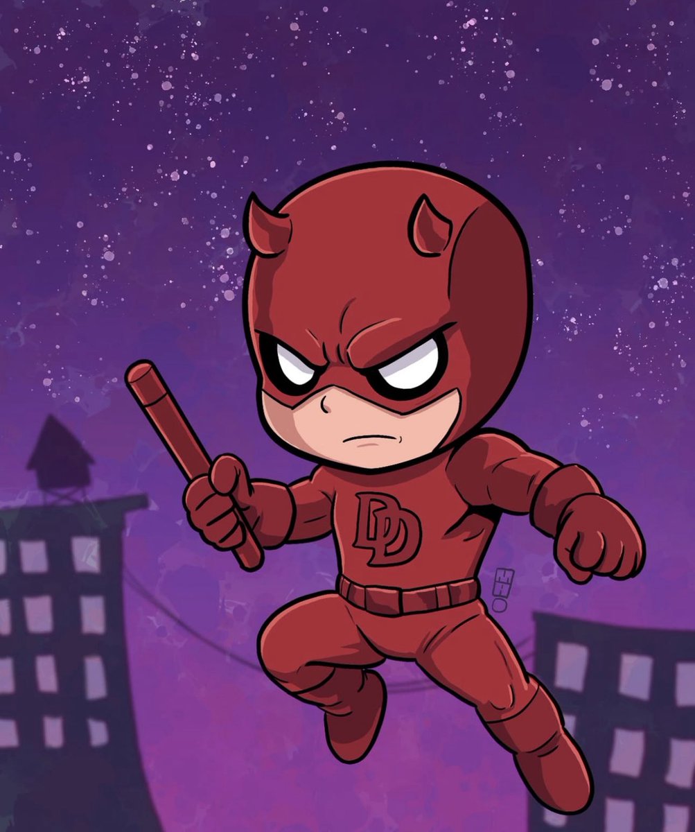 geckoadams's tweet image. Daredevil drawing. #daredevil #mattmurdock #chibi