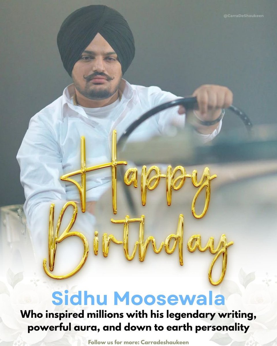 Btown Wire (@btownwire) on Twitter photo Happy Heavenly Birthday Moose🕊️🐐🎂❤️
<a href="/iSidhuMooseWala/">Sidhu Moose Wala</a>
Your Heavenly Birthday reminds us that you’re gone, but never forgotten, your memory lives on in our hearts forever🤍
#sidhumoosewala #goat #ripmoose #legendmoosewala #SidhuMooseWala Happy Heavenly Birthday Moose🕊️🐐🎂❤️
<a href="/iSidhuMooseWala/">Sidhu Moose Wala</a>
Your Heavenly Birthday reminds us that you’re gone, but never forgotten, your memory lives on in our hearts forever🤍
#sidhumoosewala #goat #ripmoose #legendmoosewala #SidhuMooseWala