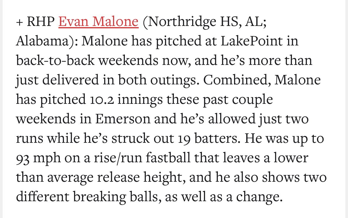 evan7malone's tweet image. Thank you @ShooterHunt for the write up. @ExcelBaseball @PrepBaseballAL @NHSJagBaseball