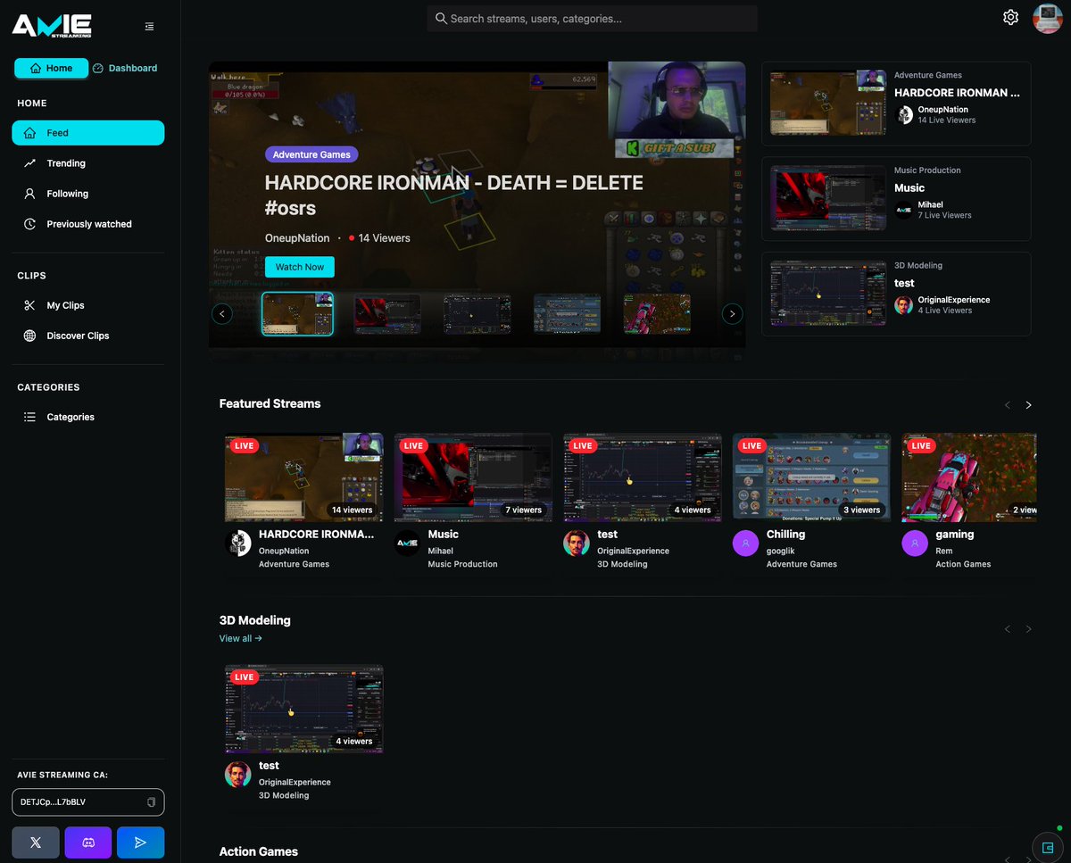 It takes one creator to take the leap, and the dominos fall

One creator is leading our live viewers while restreaming to all his other platforms too👀 Earning that AP!

$AVIE