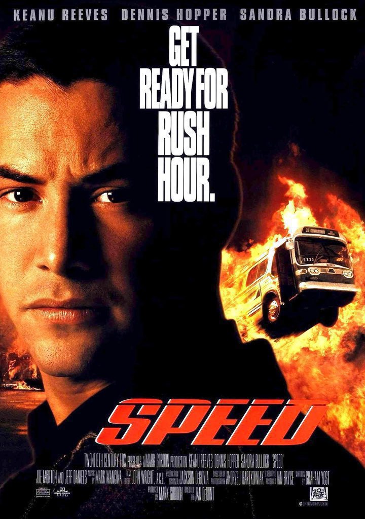 FilmNewsNos's tweet photo. 🎬MOVIE HISTORY: 31 years ago today, June 10, 1994, the movie 'Speed' opened in theaters!
#KeanuReeves #DennisHopper #SandraBullock #JoeMorton #JeffDaniels #AlanRuck #CarlosCarrasco #GlennPlummer #RichardLineback #BethGrant #RichardSchiff #HawthroneJames #JohnCapodice #JanDeBont https://t.co/iljIcf8GfB