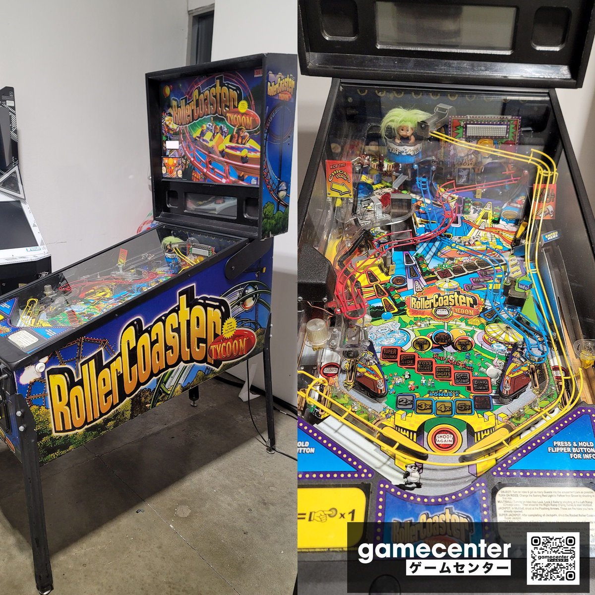 100_Yen_Life's tweet image. 🚨 We're back from Northwest Pinball and Arcade Show with a new game🚨 

A game of RCT on the PC might run a bit long here but not the pin! 
Made in 2002, this classic Stern pin features features several winding ramps that simulate roller coasters.

Stop by to play at gamecenter!