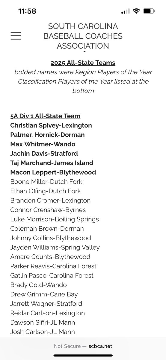 Coleman Brown (@browncoleman22) on Twitter photo All-Region
5A- All State
5A- All DP Team ( 1st Team )
Blessed. <a href="/DormanBaseball/">Dorman Baseball</a> <a href="/BenedictBsb/">Benedict Baseball</a> <a href="/Coach__BB/">Brandon Burton</a> All-Region
5A- All State
5A- All DP Team ( 1st Team )
Blessed. <a href="/DormanBaseball/">Dorman Baseball</a> <a href="/BenedictBsb/">Benedict Baseball</a> <a href="/Coach__BB/">Brandon Burton</a>