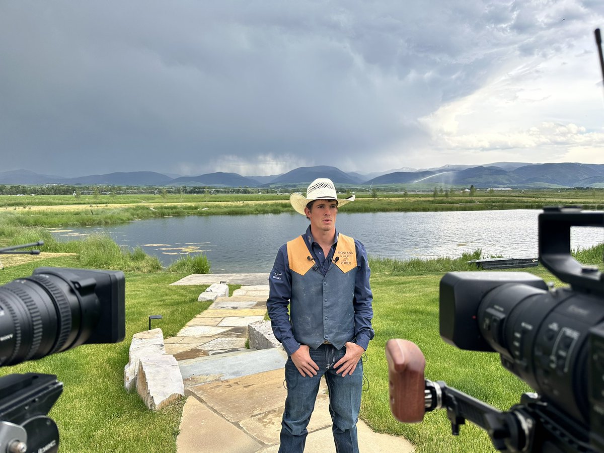AustinParrTV's tweet image. There’s a reason why this is considered The Last Best Place.

What a view for the #CNFR send off for @MSUBobcats Rodeo! @collegerodeo