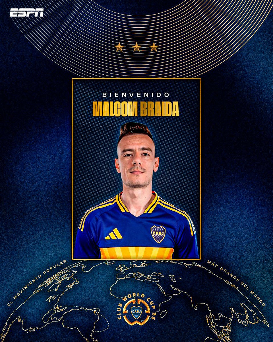 ESPN Argentina (@espnargentina) on Twitter photo ✅ ¡OFICIAL!
🔵🟡🔵 Boca Juniors anunció a Malcom Braida como nuevo jugador de la institución.
📸 <a href="/BocaJrsOficial/">Boca Juniors</a> ✅ ¡OFICIAL!
🔵🟡🔵 Boca Juniors anunció a Malcom Braida como nuevo jugador de la institución.
📸 <a href="/BocaJrsOficial/">Boca Juniors</a>