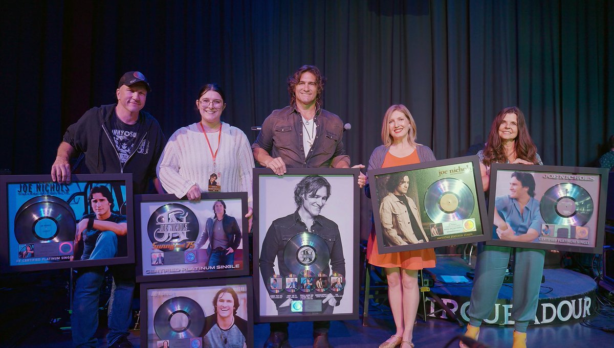 JoeNichols's tweet image. I'm grateful to the @RIAA for this honor, and to everyone I've worked with over the years but, sales and streams are really about my fans and how they've reacted to the music. That support means the world to me and I’m feeling pretty darn lucky.