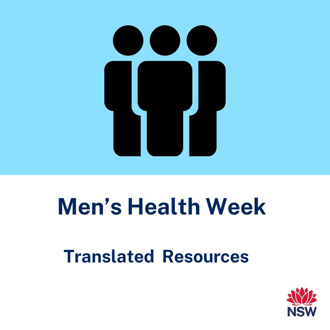 It’s #MensHealthWeek – check in on your health and take small steps today for your mind and body!  🌐 Find men’s health info in your language below: 
mhcs.health.nsw.gov.au/publications/m…