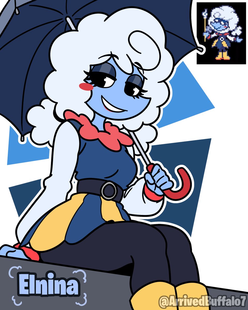 ArrivedBuffalo7's tweet image. Elnina my beloved ☁️🩵

#DELTARUNE #elnina