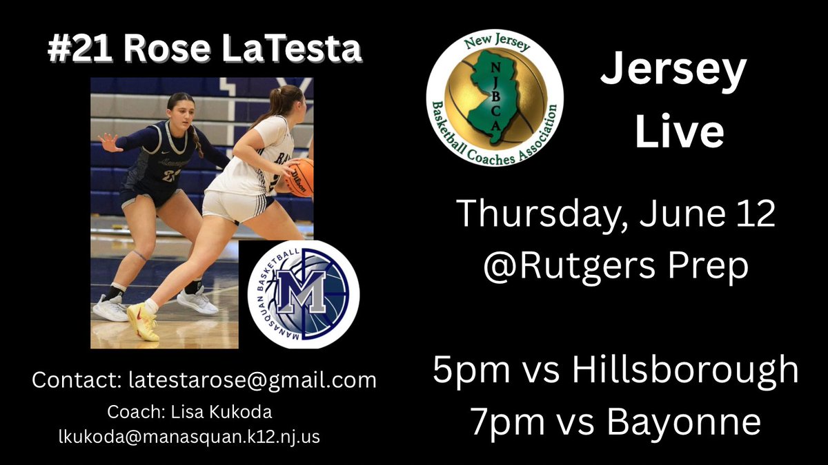 RLaTesta13's tweet image. Can't wait to get back on the court with @SquanGirlsBBall, come check us out!! 💙🤍