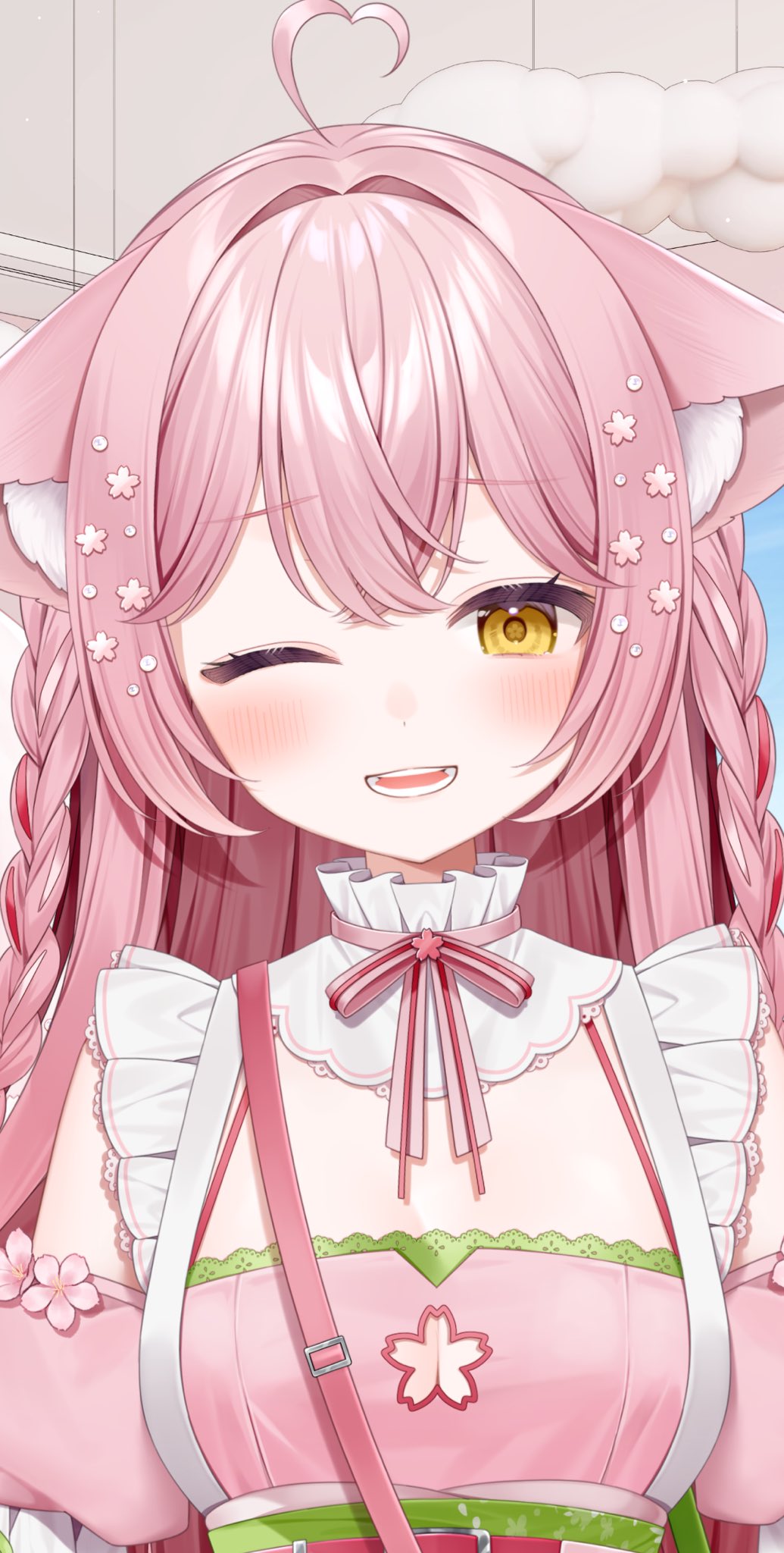 ハンドメイド️お花見️おめかしうさきちゃん️さくら、蝶々