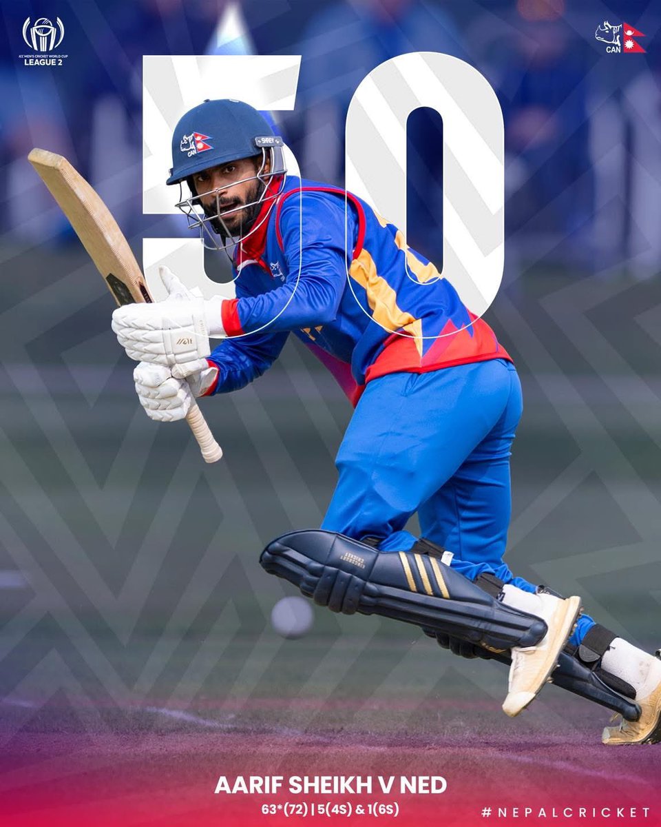 युरोप को भुमी मा ४ मध्य ३ जीत 
१ मा पनि ३०० + रन
अष्ट्रेलियन प्रशिक्षक Staurt Law को आगमन पछि अर्को रुप मा देखिएको नेपाली टिमको यो उत्कृष्ट प्रदर्शन हौ । 
झन यो सिरिज भर आरिफ़ को तारीफ नगरीकन बस्न सकिन्न। 
Congratulations Team Nepal 
Jay Nepal 🇳🇵#icc #NepalCricket #Netherlands