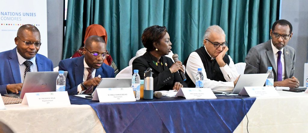 Nations Unies Comores (@onu_comores) on Twitter photo #RetraiteUN| Hier, <a href="/SGGPrime/">NOUR EL FATH AZALI</a> et des membres du <a href="/gouvkm/">Gouvernement Comores</a> ont eu un dialogue stratégique avec <a href="/ONU_Comores/">Nations Unies Comores</a>, soulignant les avancées réalisées et la nécessité de renforcer les partenariats pour accélérer les ODD, avec un appel à l’engagement collectif et à des financements innovants #RetraiteUN| Hier, <a href="/SGGPrime/">NOUR EL FATH AZALI</a> et des membres du <a href="/gouvkm/">Gouvernement Comores</a> ont eu un dialogue stratégique avec <a href="/ONU_Comores/">Nations Unies Comores</a>, soulignant les avancées réalisées et la nécessité de renforcer les partenariats pour accélérer les ODD, avec un appel à l’engagement collectif et à des financements innovants