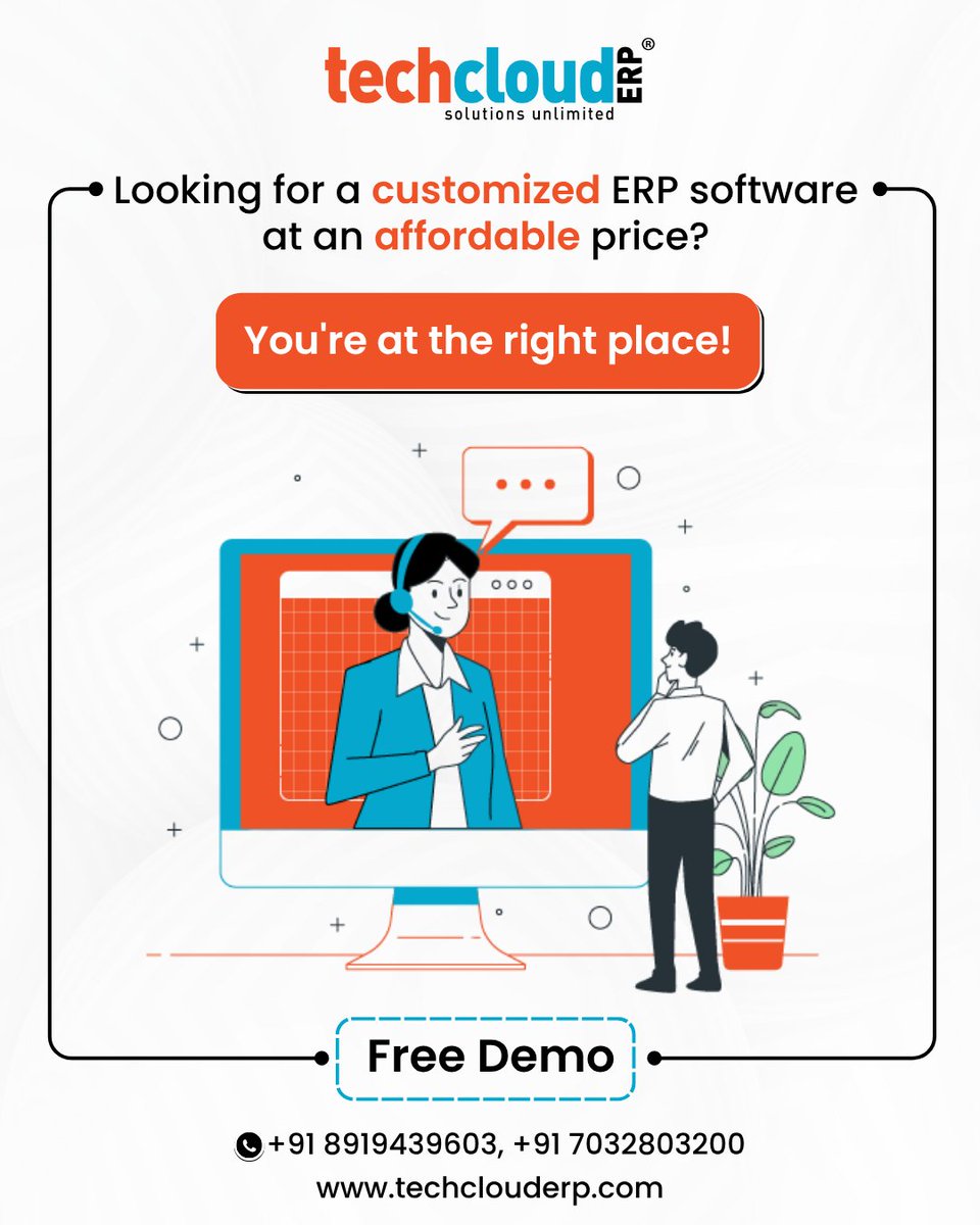 TechCloudERP's tweet image. Customized ERP at an Affordable Price!

#techclouderp #ERPsoftware #CustomizedERP #AffordableERP #ValueForMoney #TailoredSoftware #Optimisation #SmartInvestment #EnterpriseSoftware #ModernBusiness #GetStartedNow #xpost #Chennai #Coimbatore #viralpost #hyderabad #socialmedia