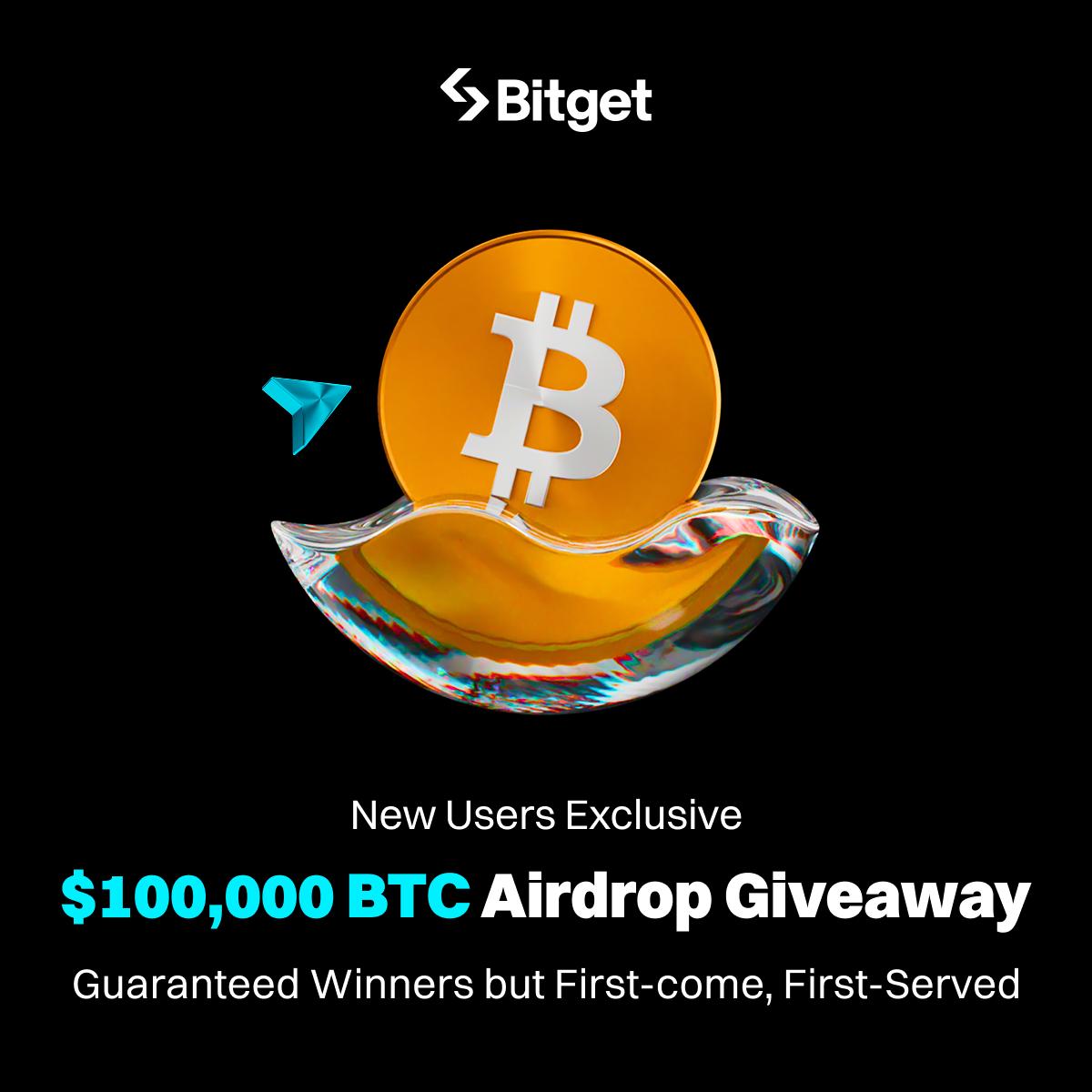 🚨100K BTC Airdrop Giveaway Alert!💥

🎁 Prize Pool: $100,000 Bitcoin (yes, you read that right 😳)

🎯 Join now: bitget.site/events/activit…

Tag your fav crypto OG + smash that ❤️ &amp; hit RT!
#Bitget #Bitcoin #Airdrop #Giveaway