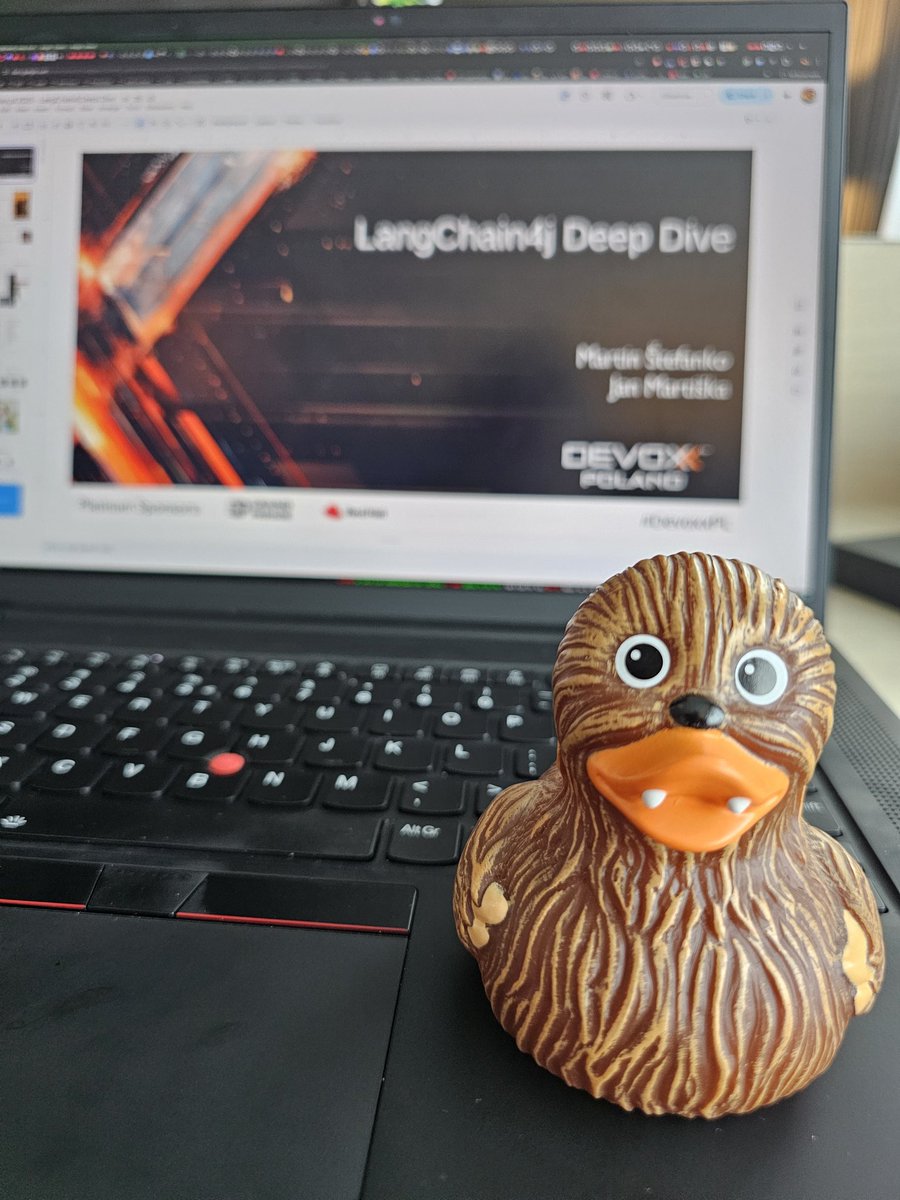 xstefank's tweet image. My new desk friend is looking forward to @DevoxxPL!!!

Be sure to come say hi and talk! (with me, not the duck Chewbacca ;))

#devoxxpl