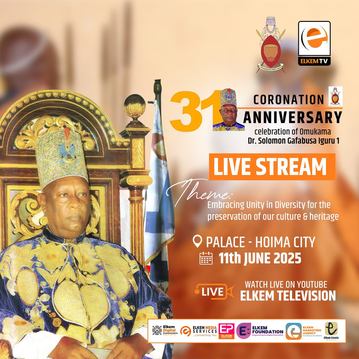 Hangiriza Mwebingwa! Hangiriza Entale ya Bunyoro! Singa mwijukuru wa Kabalega!

Happy 31st Coronation Anniversary!

<a href="/Bunyoro_Kitara/">Bunyoro-Kitara Kingdom</a>