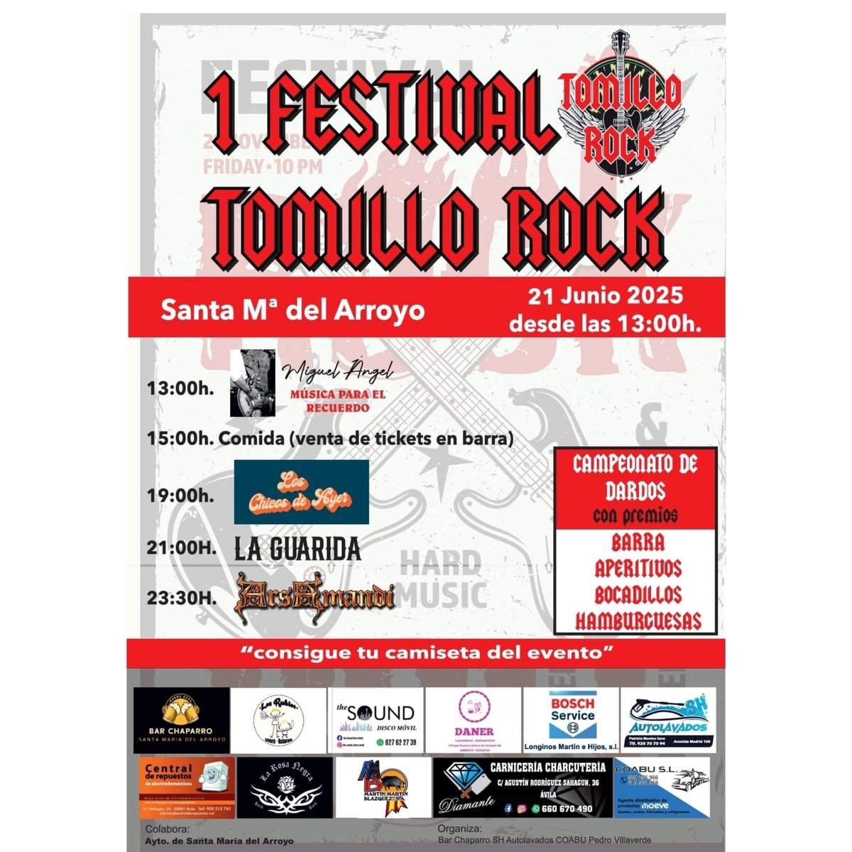 Antes de la salida del disco y de las fechas que acompañarán su presentación, nos veremos en algunos conciertos este veranito. El primero en nuestra Ávila, en Sta.Marta del Arroyo en el  I Tomillo Rock 🤘🏻😊

instagram.com/p/DKvEIJeMw5X/…