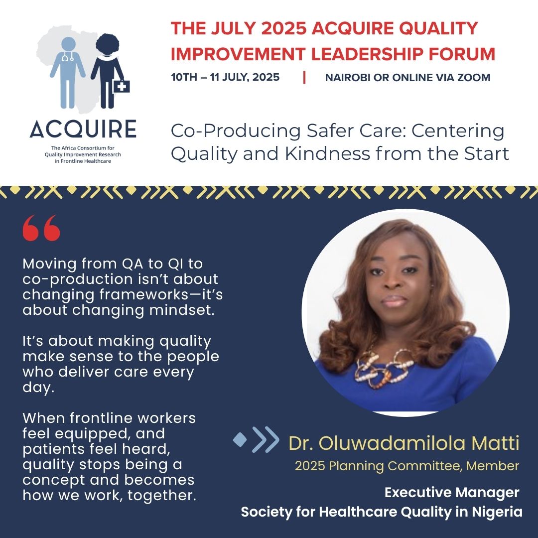 👏 The countdown to the July 2025 QI Forum is on!
Join our Planning Committee members as they share what makes this year’s Forum truly unmissable. 
🔗 Register now: qiforum.acquirefrontline.org

#QIForum2025 #QualityImprovement #PatientSafety #QILeadership #HealthcareLeadership