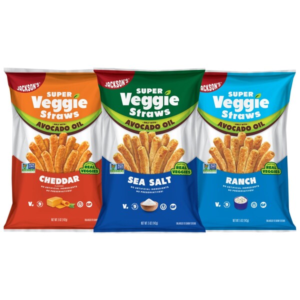 🥔 Jackson’s just launched Super Veggie Straws – now entering the veggie snack game with a crunchy twist!
 Made with just 4 clean ingredients and fried in avocado oil, they’re free from the top 9 allergens.
 Available in Sea Salt, Cheddar, and Ranch . 😋
snackjacksons.com