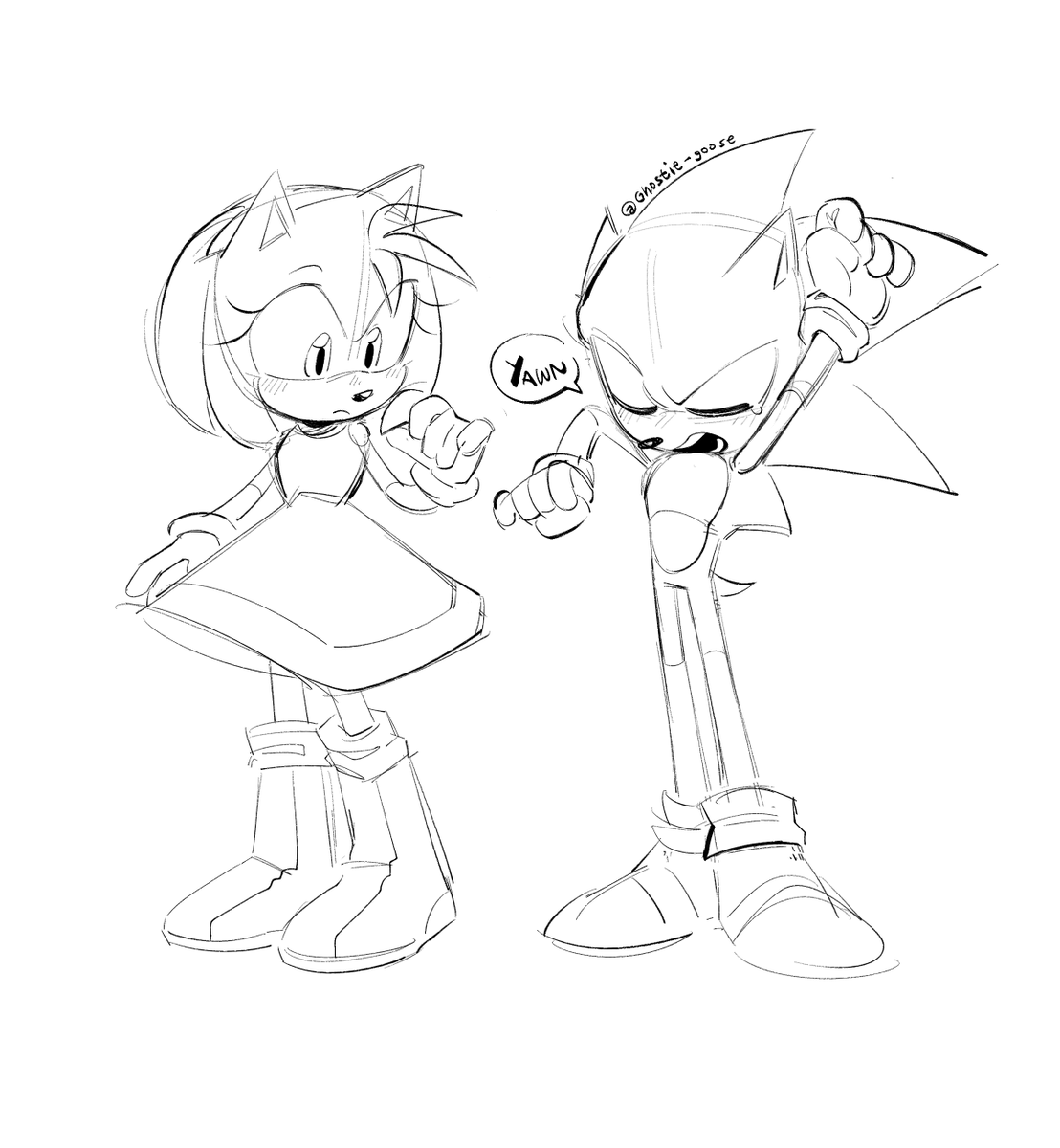 amy and sonic Doodle :)