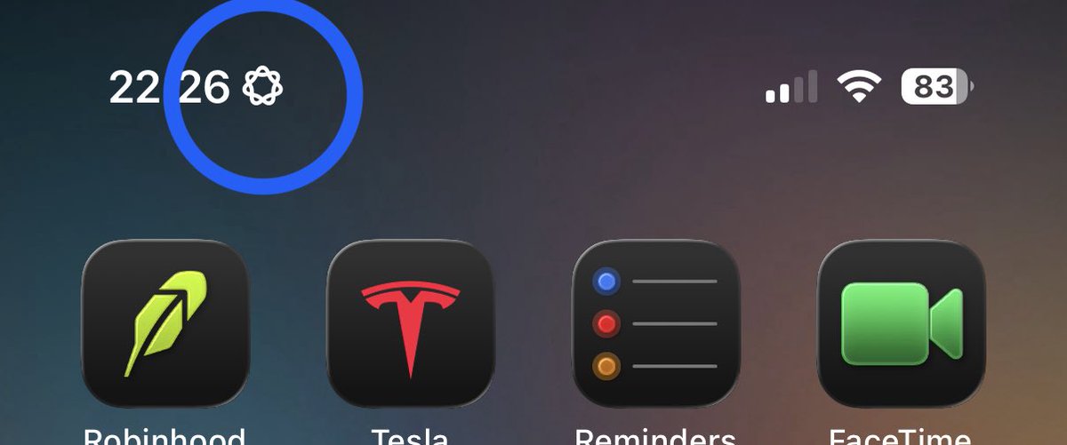 Why does Apple Intelligence have a little icon next to my clock? I was just sitting on the homepage when I noticed it.