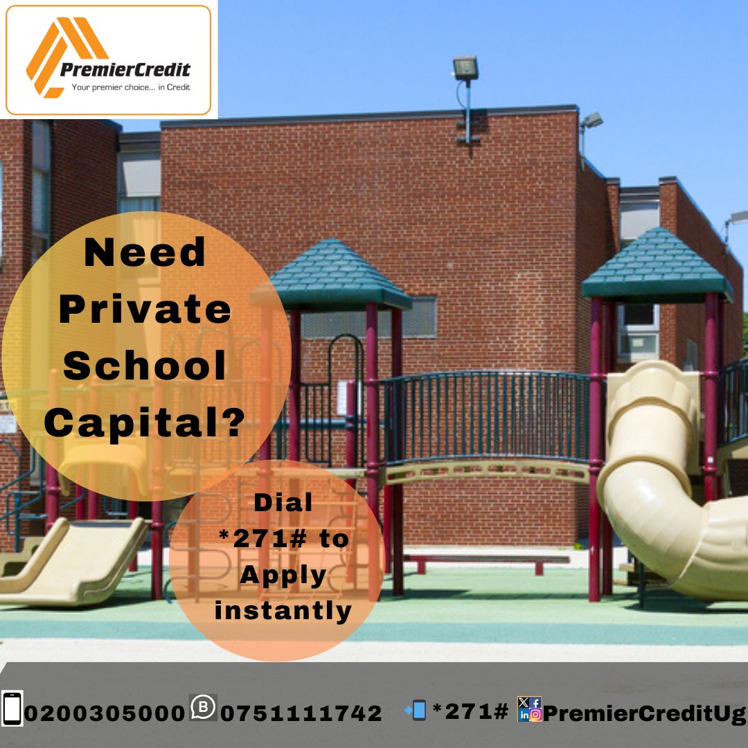 PremierCreditUG's tweet photo. Need working capital to fuel your Institution’s growth? Unlock you School’s potential, by applying for our School Loan solution to empower your business success.
#SchoolLoan #WorkingCapital #Education #PremierCreditUganda
📷 0200-305000 📷 *271# or WhatsApp: 0751111742. https://t.co/wOB52IDp5l