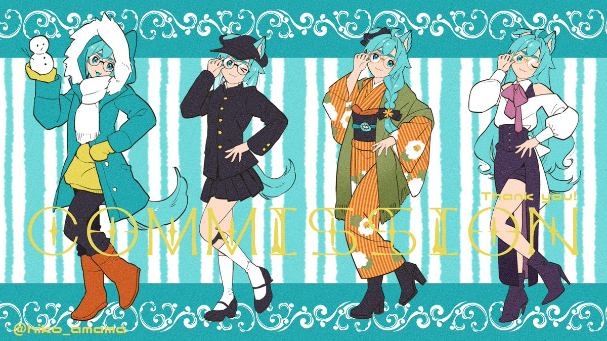 「Thank you for the request! #Skeb #Commis」|あまひこのイラスト